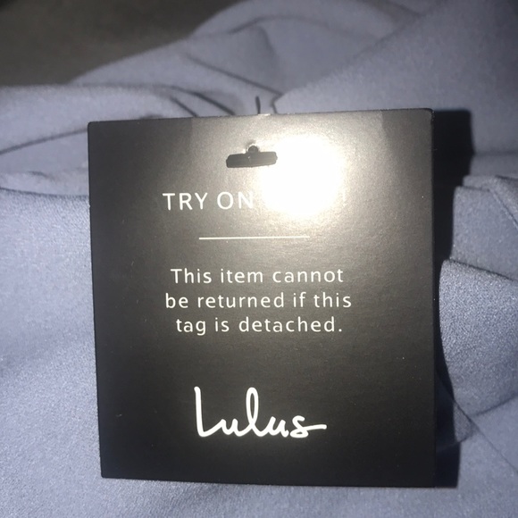 LuLu’s Song of Love Blue Grey Off the Shoulder - Picture 5 of 5